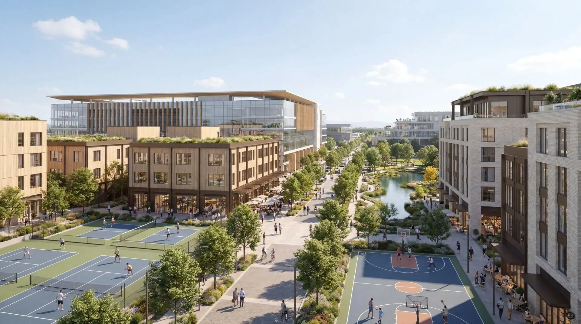 The sports and recreation district.